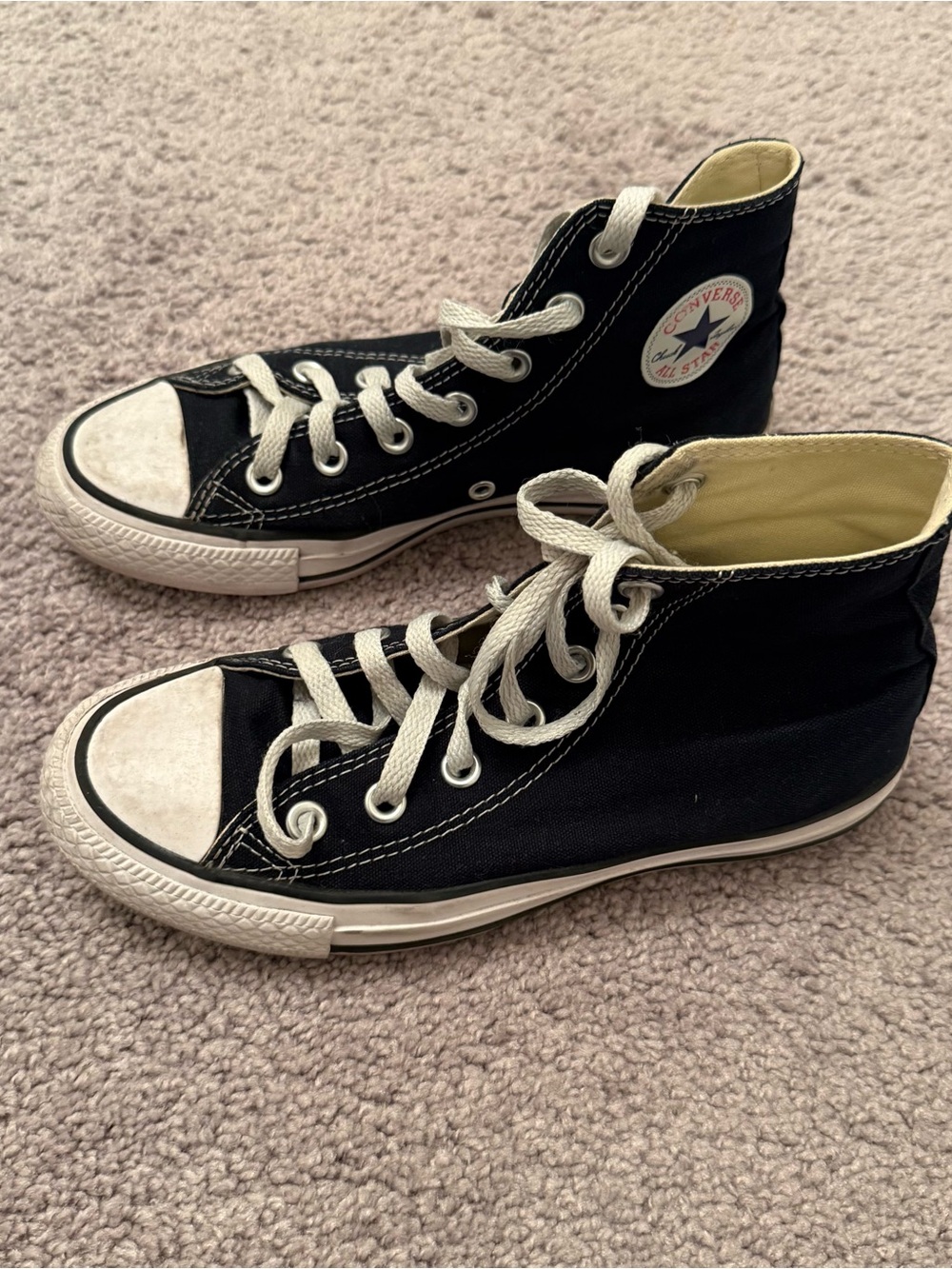 Converse Black and White High Top Sneakers